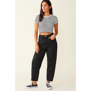 Good Wear Club High Rise Barrel Jeans Black Size Medium New With Tags